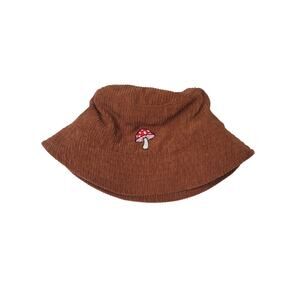 Claire’s Mushroom Hat Corduroy Brown Bucket Hat Cap Retro Y2K